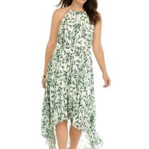 NWT Women’s Taylor Halter Chiffon High Low Dress Size 2